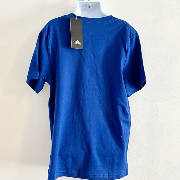 🆕Boys ADIDAS Blue Crew Neck Short Sleeve Graphic T-Shirt Size 7 - Picture 6 of 9